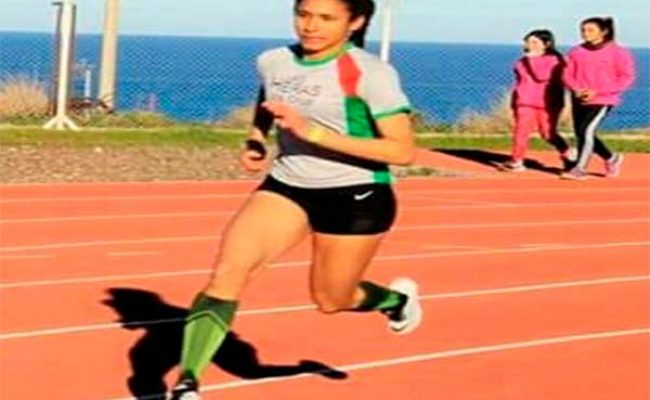 La atleta Kim Rodriguez  compite en Mendoza