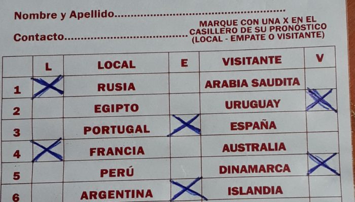 RUSSIA 2018 :   “EL GRAN DT” ENTRE TRES APOSTADORES