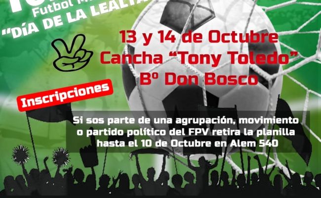 TORNEO DE FUTBOL MIXTO “DIA DE LA LEALTAD”