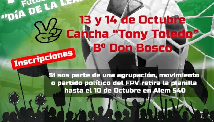 TORNEO DE FUTBOL MIXTO “DIA DE LA LEALTAD”