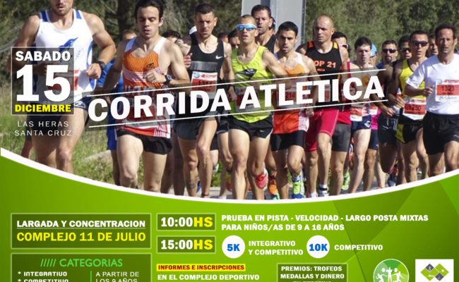 ATLETISMO:  SE  POSTERGÒ LA CORRIDA ATLÈTICA  CIERRE DEL 2018