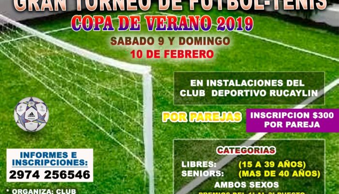 FUTBOL-TENIS-  MAÑANA VIERNES CIERRAN LAS INSCRIPCIONES