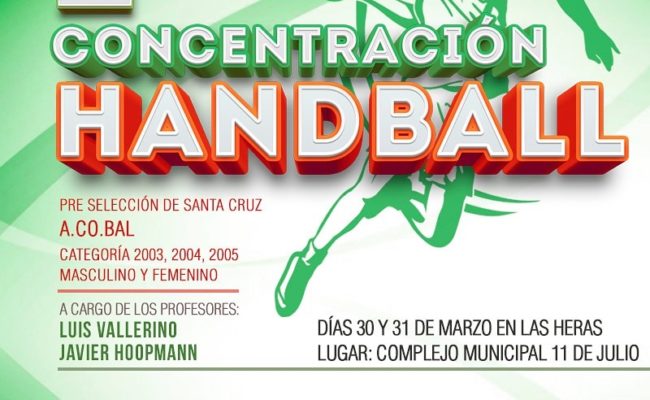 2DA. CONCENTRACION DE HANDBALL EN NUESTRA CIUDAD