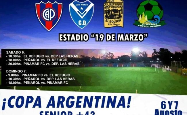 FUTBOL SENIORS COPA ARGENTINA :  EL CLUB DEPORTIVO LAS HERAS VIAJO A PIGUE