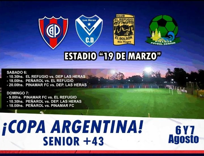 FUTBOL SENIORS COPA ARGENTINA : EL CLUB DEPORTIVO LAS HERAS VIAJO A PIGUE -  Solo Deportes Las Heras