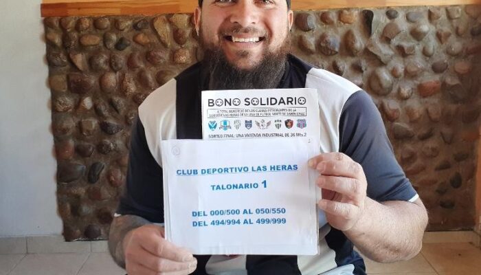 MAXIMILIANO BRITEZ  GANO LA VIVIENDA EN  EL  SORTEO DEL “BONO SOLIDARIO”