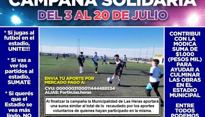 FUTBOL:  CAMPAÑA SOLIDARIA 2023 “TODOS POR EL ESTADIO”