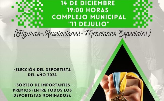 Se confirmaron las nominaciones para la Fiesta Anual del Deporte 2024
