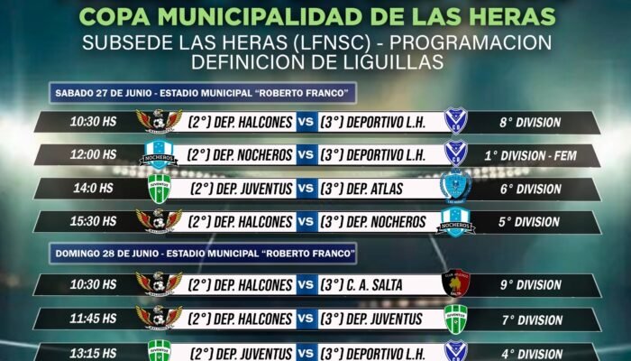 FUTBOL SUBSEDE LAS HERAS: SE DEFINEN LAS LIGUILLAS EN TODAS LAS DIVISIONES