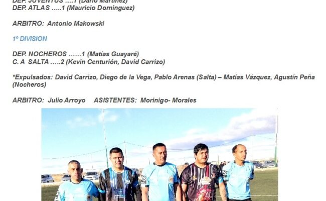 FUTBOL SUBSEDE LAS HERAS:  SALTA SORPRENDIÓ AL GANARLE A NOCHEROS Y DEJARLO AFUERA DE LA LUCHA POR EL TÍTULO