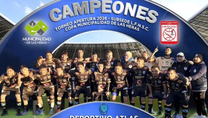 FUTBOL SUBSEDE LAS HERAS : ATLAS CAMPEÓN  DE  1º DIVISIÓN
